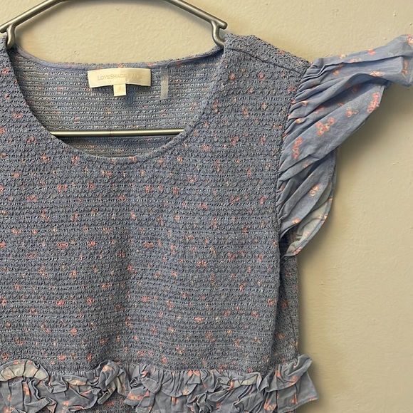 LoveShackFancy Blue and Pink Mini Dress - Picture 3 of 4